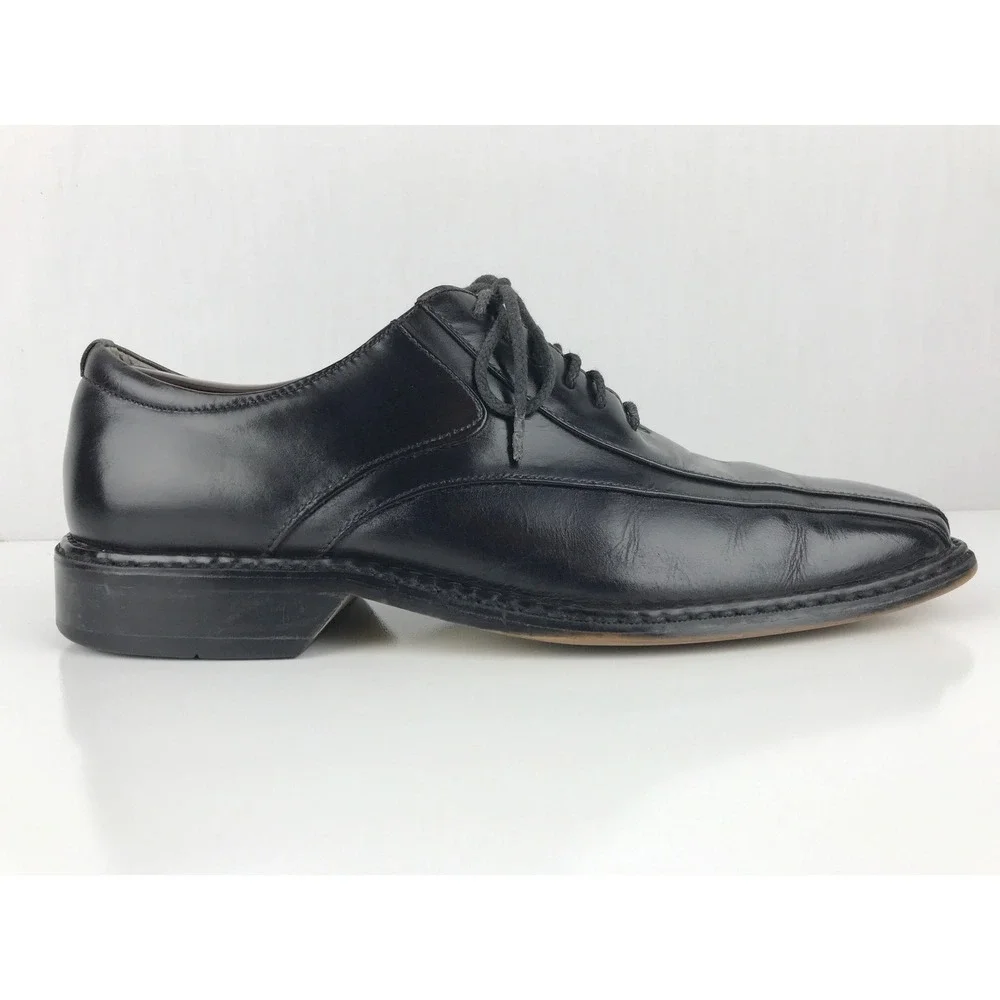 Stacy Adams Oxford Mens Black Leather Square Toe Lace Up Dress Shoes Size 11 M‎
